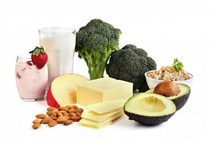 products containing calcium in large quantities