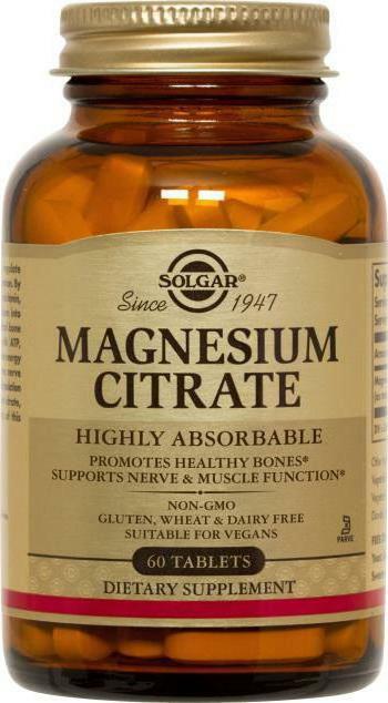 citrate magnesium solgar instructions for use