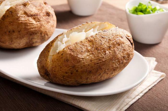 caloric value of baked potatoes in the oven