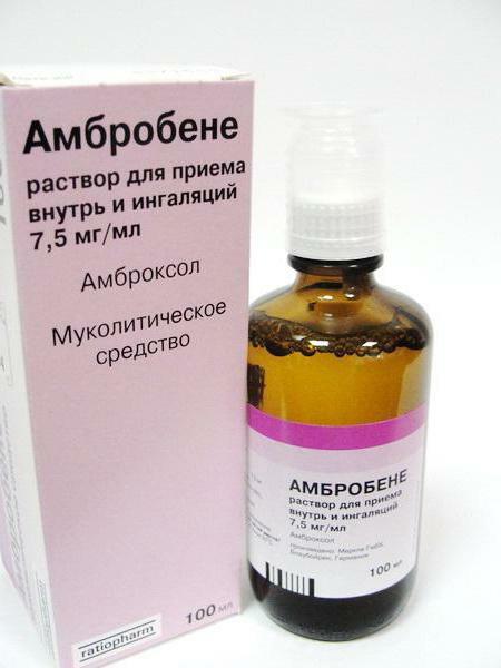 inhalation with ambroben and saline solution