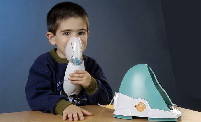 inhalation in the home with a cold to children