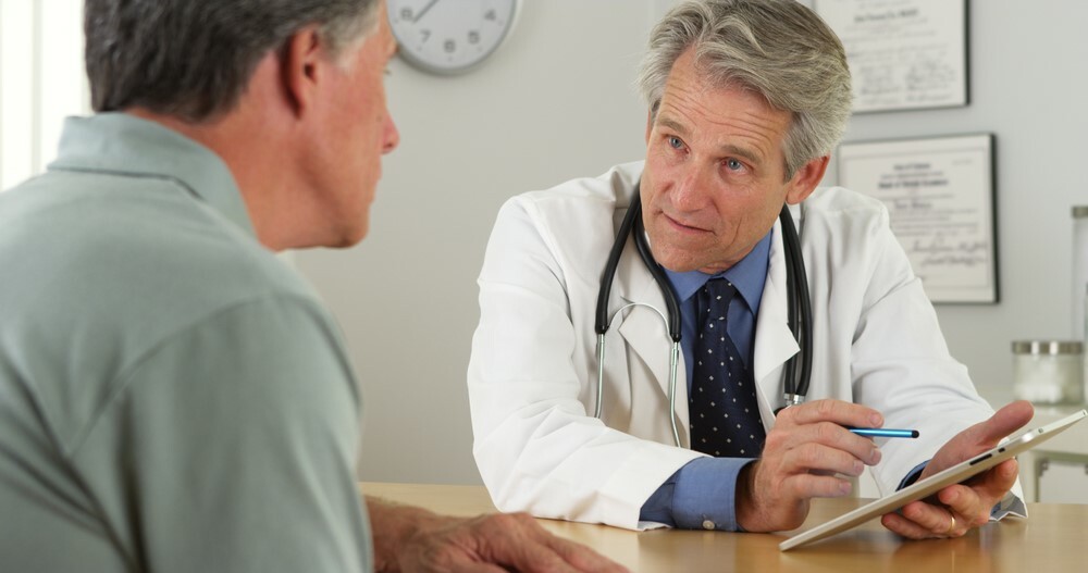 Visiting a doctor for symptoms of bronchitis