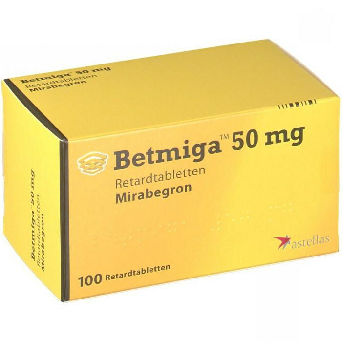 BETMIGA 50 mg instructions for tablet use