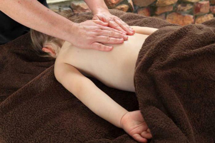 Drainage massage for children with a cough algorithm