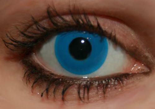 lenses of blue color