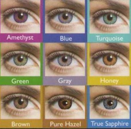 Color lenses for eyes without diopters