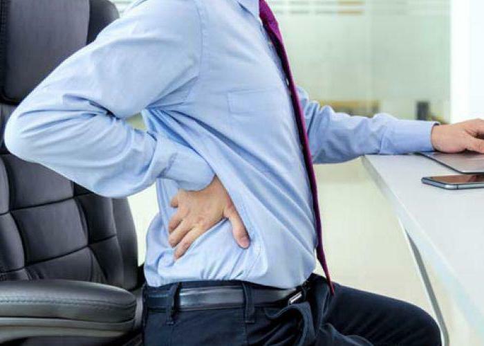 Back pain in the lumbar region of the cause
