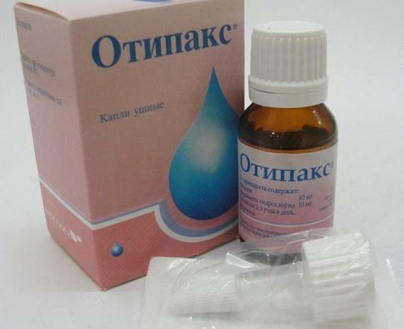 Ear drops with antibiotic Otypax