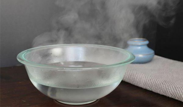 steam inhalations with a cold at home