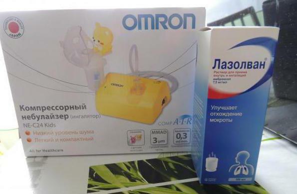 inhalation with lazolvanom with dry cough