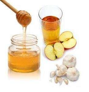 tincture of garlic honey and apple cider vinegar