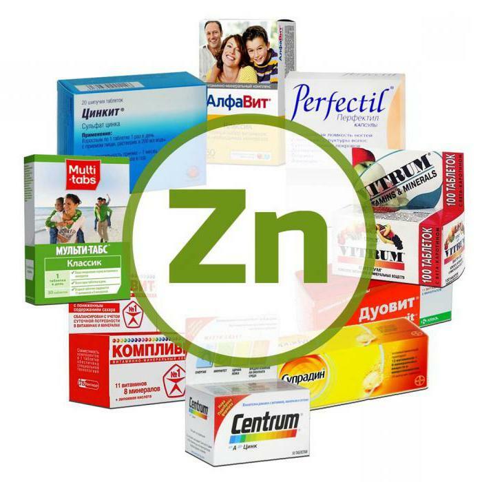zinc tablets in the pharmacy